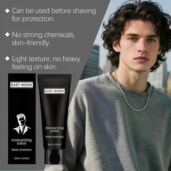 Fuktighetskrem for menn, 100g fuktighetsgivende aftershave ansiktskrem for glatt hud A