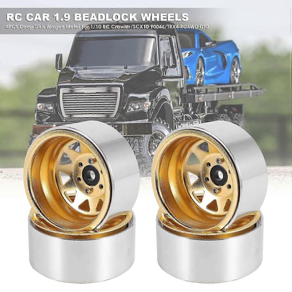 4 STK 1.9 Beadlock Fælghjul til 110 RC Crawler Axial SCX10