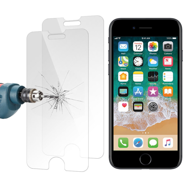 Skärmskydd - iPhone 7 - Härdat Glas / Skyddsglas Transparent