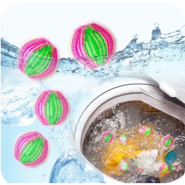 6-Pack - Tvättbollar / Hårfångare för Tvättmaskin multifärg