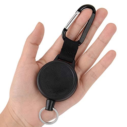 3 / 5-Pack Retractable Nyckelringar - Robust ID-Klämma med Stålwire och Karbinhake, Perfekt för Kontor, Medicin & Personal 3-Pack