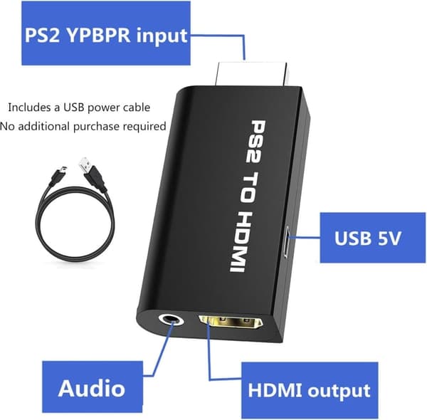 OBOSOE HDMI-adapter til PlayStation 2 / PS2