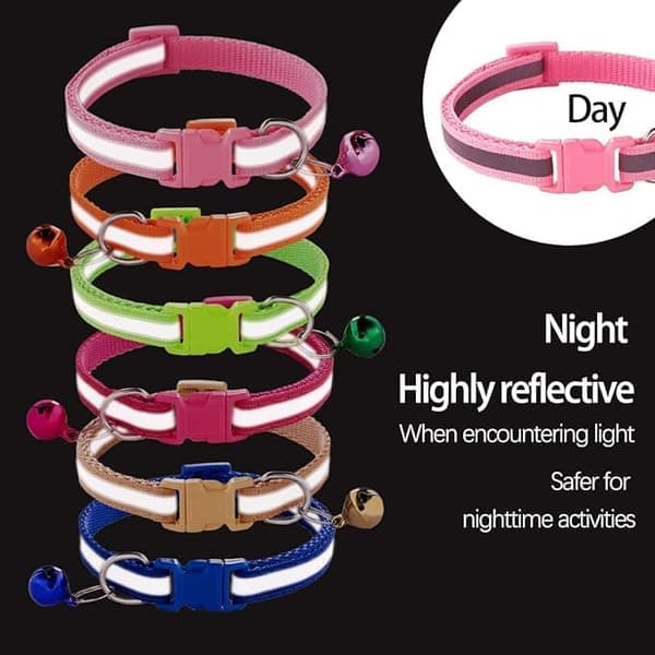 Reflekterande halsband - Justerbart (19-32 cm) red