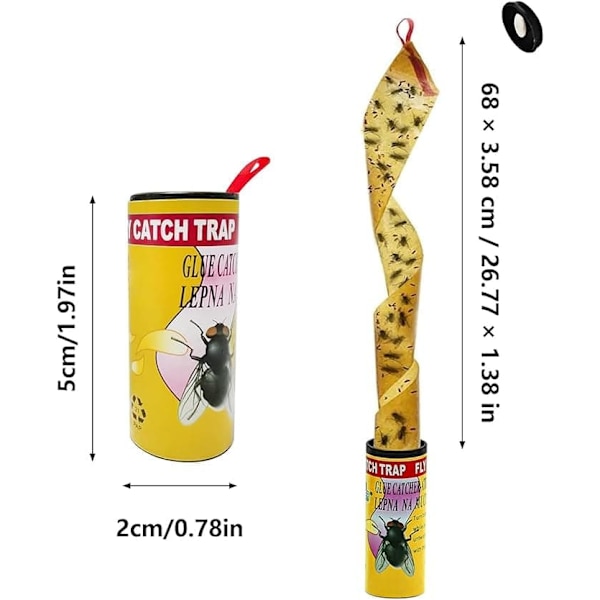 20-pack Flugfälla flugfångare flugpapper rulle