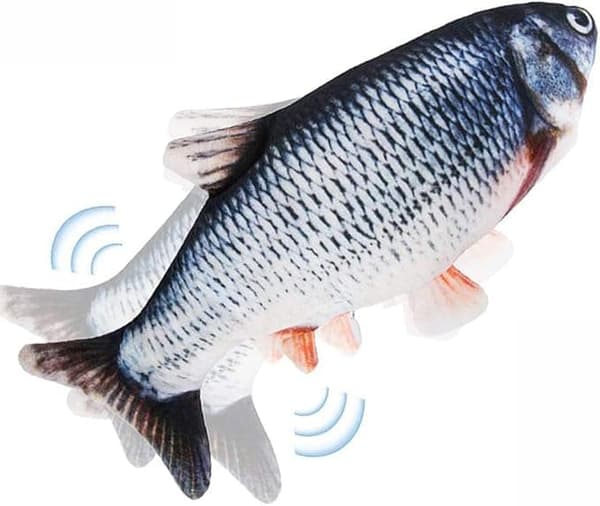 OBOSOE Elektrisk kattlegetøj - 3D-fisk