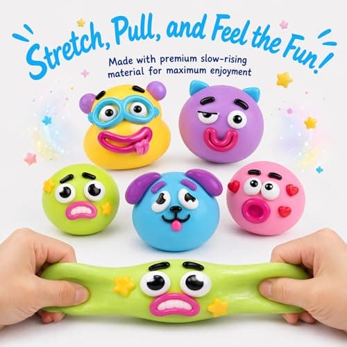 1 /2 /5-Pack Dog Squishy with Changing Faces - Soft Sensory Stress Toy & Squeezable Decompression Toy for Desk, Teens & Adults 1 Pcs E