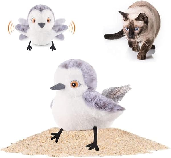 Interactive Cat Toy with Bird Movement and Catnip – USB Rechargeable