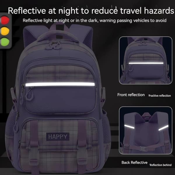 Cute School Backpack Large Capacity - Comfortable and Breathable Carrying System, Suitable for Elementary, Middle, and High School Students pink