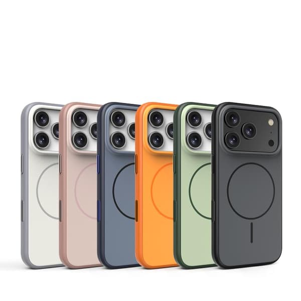 iPhone 18 Pro Max / iPhone 17 Pro Max Skal - Solid Färg med Magnetisk MagSafe och Frostad Yta Rosa