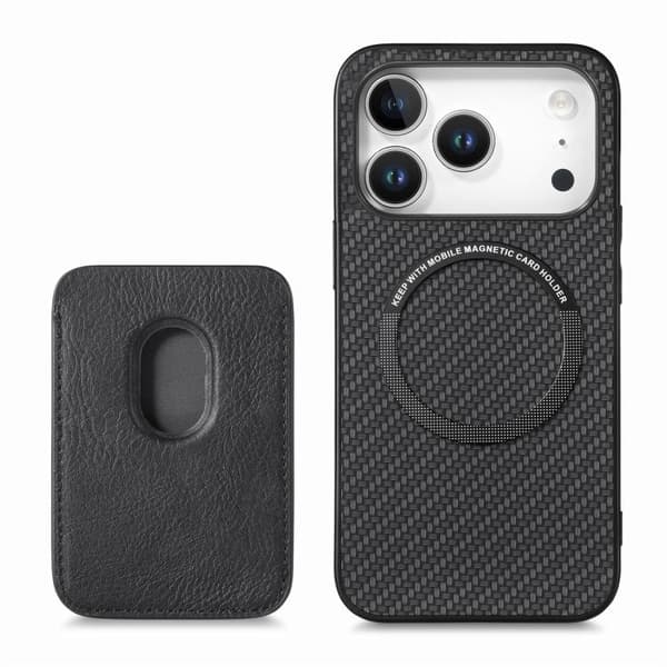 iPhone 17 Pro Skal - kolfiberläder med MagSafe Svart