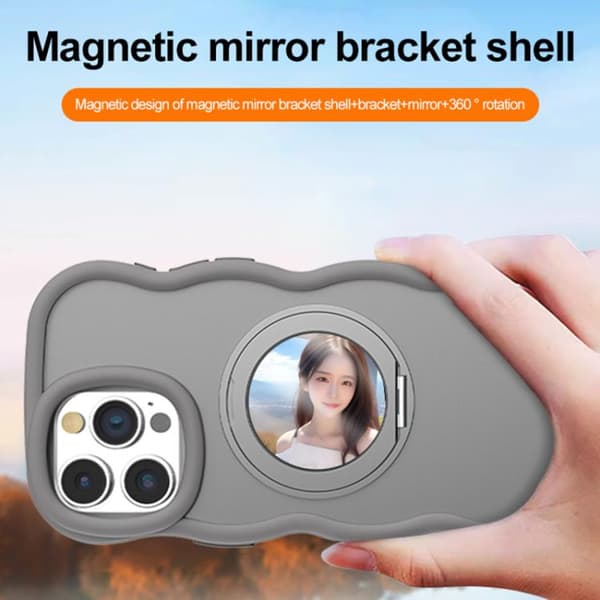 iPhone 16 Pro Spegelhållare MagSafe Skal Rosa