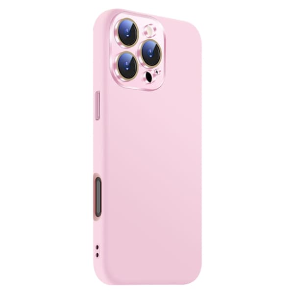 iPhone 16 Pro Max Nano Linsskydd Flytande Silikon Skal Rosa