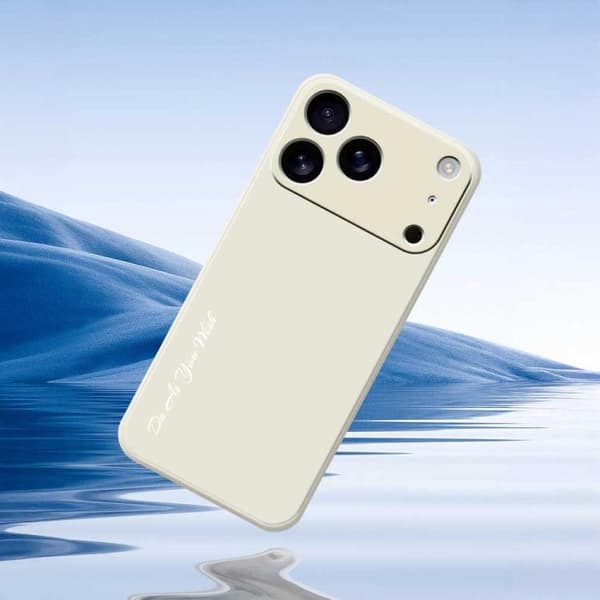 iPhone 18 Pro Max / iPhone 17 Pro Max Skal - Gör Som Du Vill, Fin Hål, Rak Kant, Silikon Vit