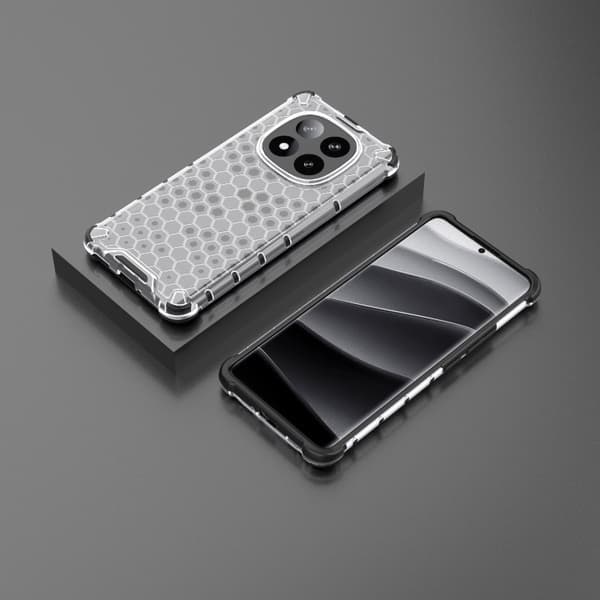 Redmi Note 14 Pro+ 5G - Honeycomb Stöttåligt Mobilskal Vit