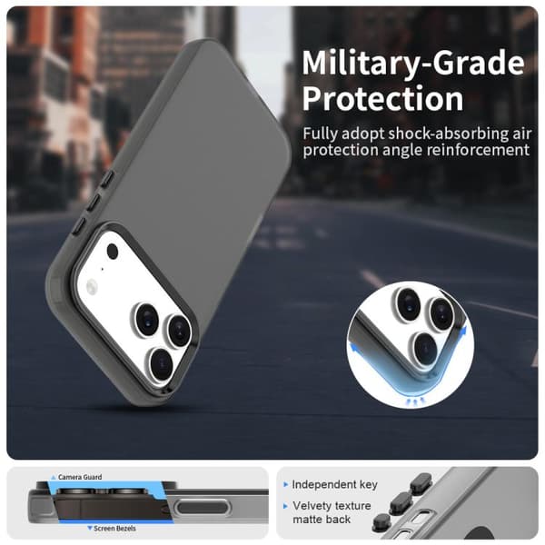 iPhone 18 Pro Max / iPhone 17 Pro Max Skal - Candy PC Hybrid TPU Stöttålig Svart