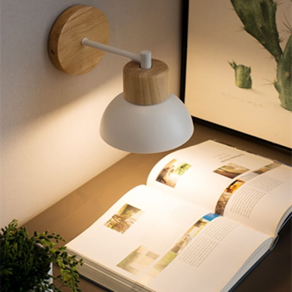LED vägglampa sovrum sänglampa, stil: B (med LED vitt ljus 5W)