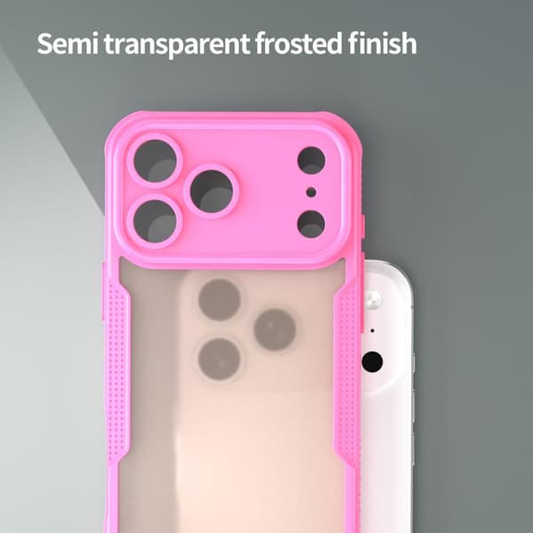 iPhone 18 Pro Max / iPhone 17 Pro Max Skal - Armor Glaze PC Hybrid TPU Rosa
