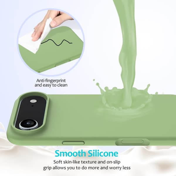 iPhone 17 Air Skal - solid färg av silikon Mintgrön