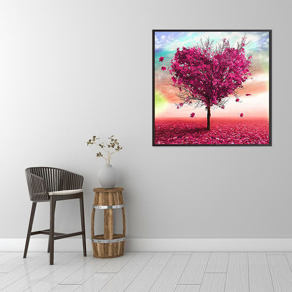 5D DIY Diamond painting - Hjärtformat träd