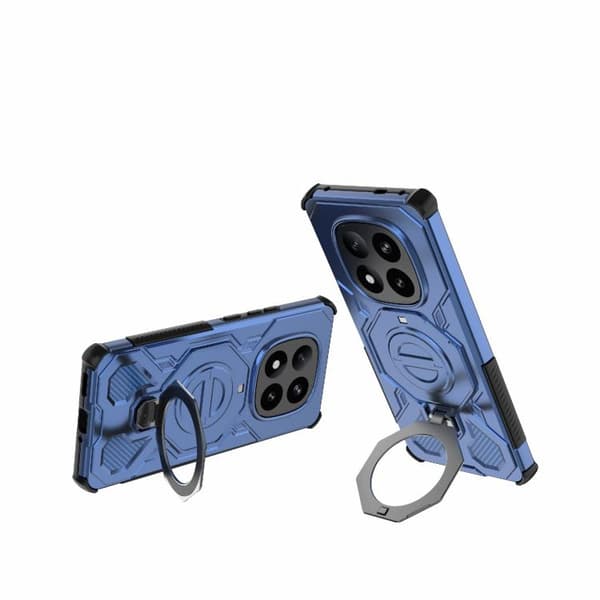 Redmi Note 14 Pro+ 5G Global - J-20 Solid Färg MagSafe Magnetisk TPU+PC Mobilskal Blå
