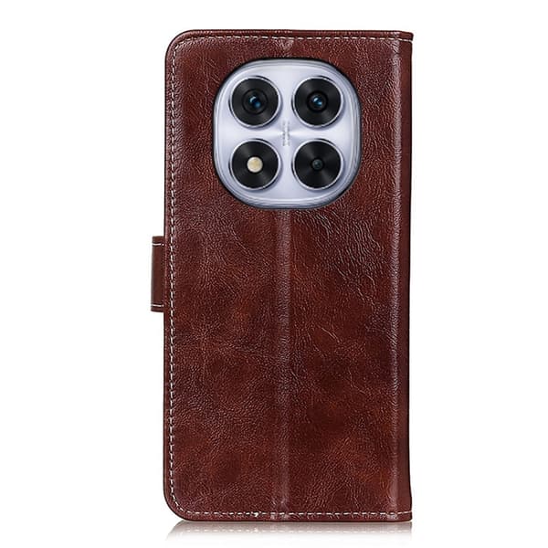 Redmi Note 14 Pro 4G - Retro Crazy Horse Textur Läderfodral Brun