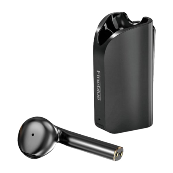 Fineblue F5 PRO CVC8.0 brusreducerande Lavalier Unilateral Bluetooth-hörlurar Svart