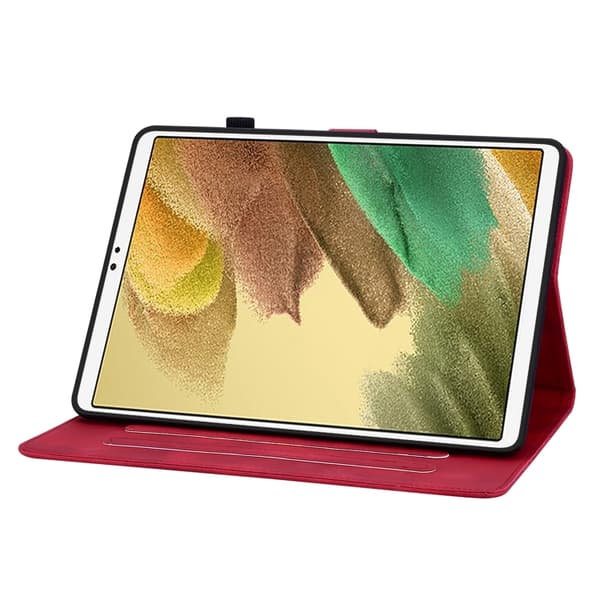 Samsung Galaxy Tab A7 Lite 8.7 Lily Prägad Läderfodral Röd