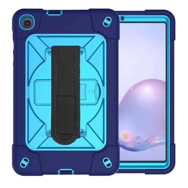 Samsung Galaxy Tab A 8.4 T307 Robot Silikon + PC Fodral Marinblå