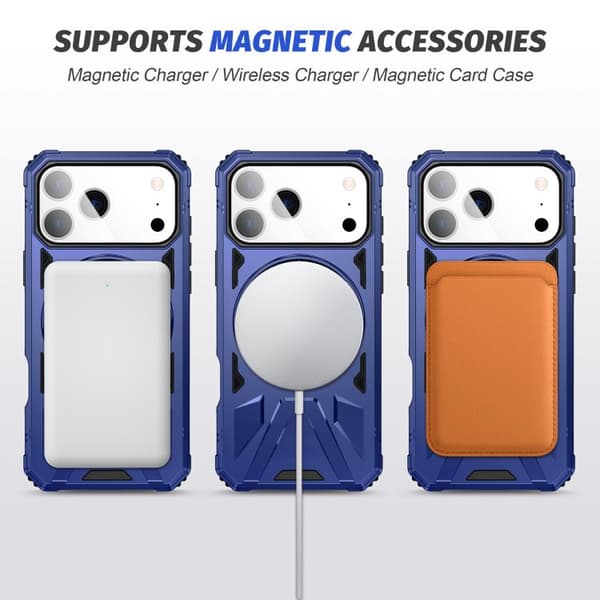 iPhone 18 Pro Max / iPhone 17 Pro Max Skal med MagSafe, Stötsäker med Ringhållare Marinblå