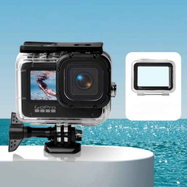 Vattentätt fodral + pekskärmsbaksida för GoPro HERO10 Black / HERO9 Black