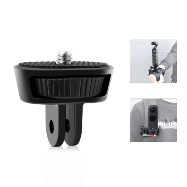 1/4 tums skruv justerbar ABS actionkamera stativadapter