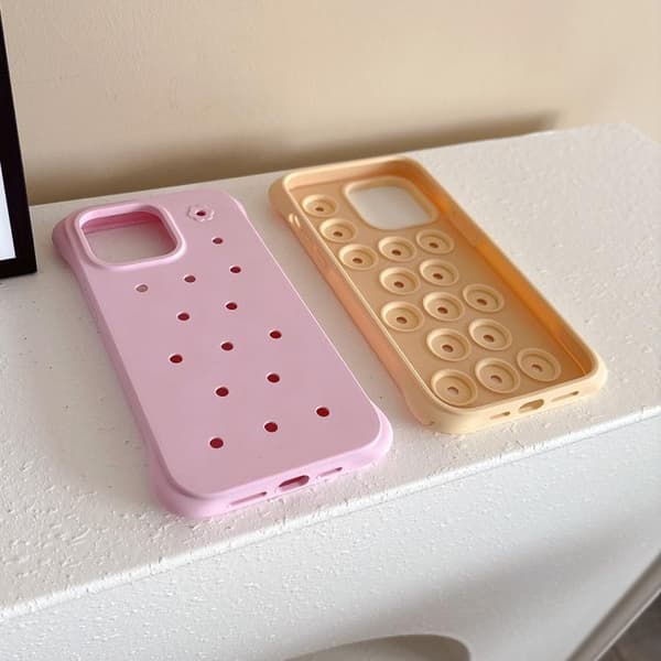 iPhone 16 Pro Skal med Solid Färg och Hål för Värmeavledning – Stötsäker PC Telefon Skal Grå