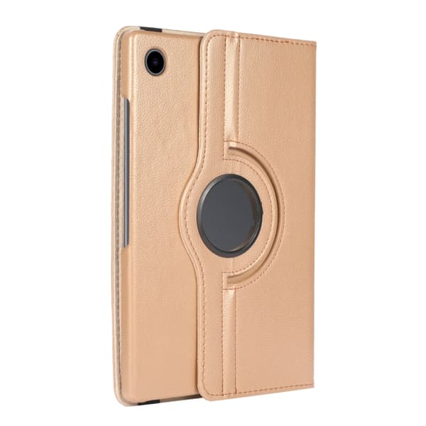 Samsung Galaxy Tab A9 / A11 360° Rotationsfodral i Litchi-textur Guld