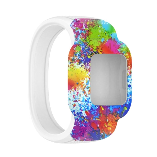 För Garmin Vivofit JR3 No Spänne Silikontryck watch Painted L