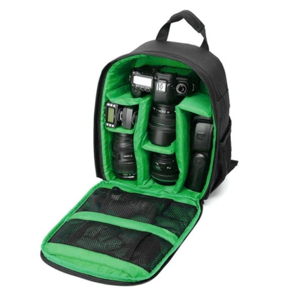 INDEPMAN DL-B012 Bärbar utomhus sport ryggsäck kameraväska för GoPro, SJCAM, Nikon, Canon, Xiaomi Xiaoyi YI, Storlek: 27,5 * 12,5 * 34 cm Grön