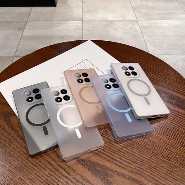 Redmi Note 14 Pro+ 5G - Fint Hål Isdimma MagSafe PC Mobilskal Transparent blå