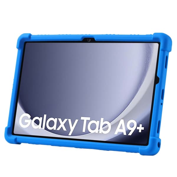 Samsung Galaxy Tab A9+ / A11+ Skyddande silikonfodral med hållare Blå
