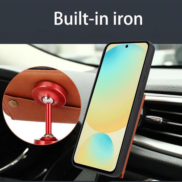 Redmi Note 14 4G - Magnetiskt Mobilskal med Dubbel Spänne och Kortfack Grå