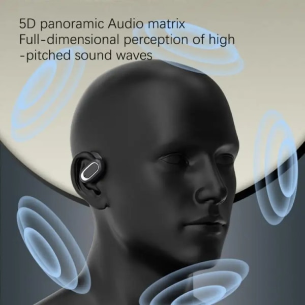 T35 OWS Justerbar Öronkrok Samtal Brusreducering Trådlösa Bluetooth 5.3 Hörlurar Vit