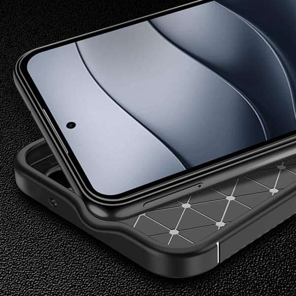 Redmi Note 14S 4G - Stötsäker TPU fodral med Kolfibertextur