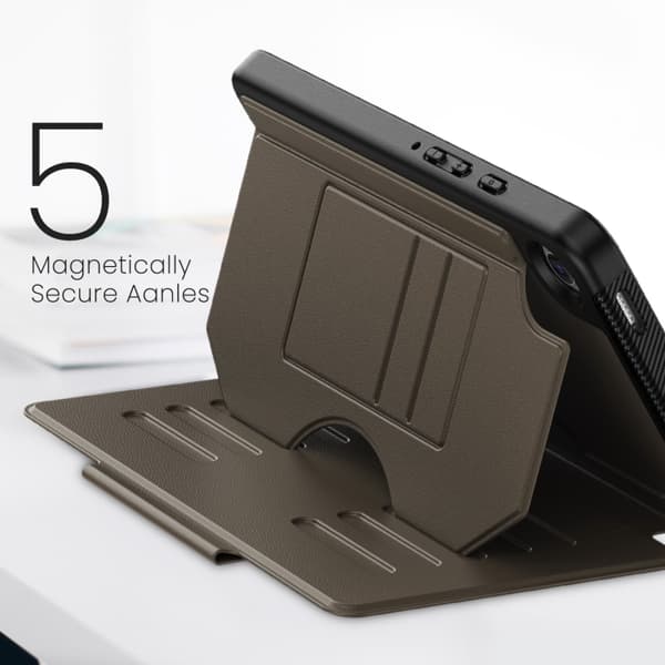 Samsung Galaxy Tab A9 / A11 Magnetiskt läderfodral Brun