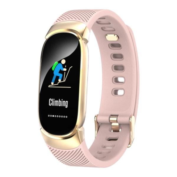 QW16 0,96 tum LCD färgskärm smart armband IP67 vattentät Rosa