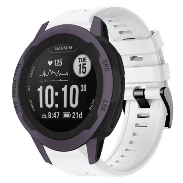 För Garmin Instinct 2S metallspänne i enfärgad watch White