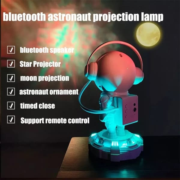 W-4 Basic utan högtalare Astronaut Star Projection Lamp Atmosfärljus