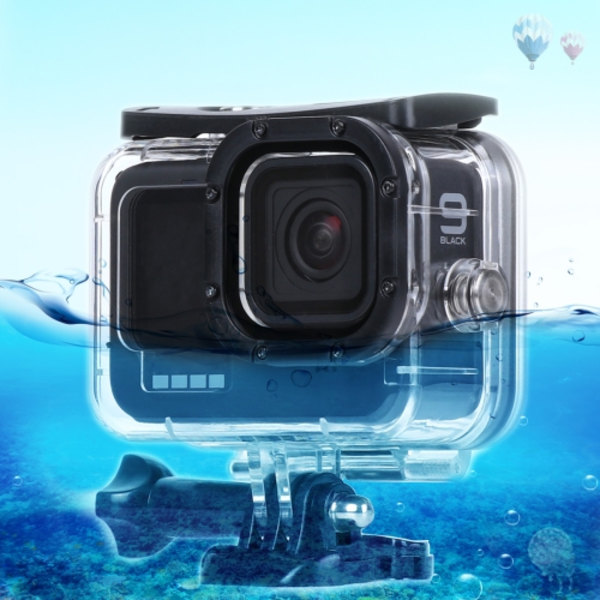 45m Vattentätt Hus Skyddande Fodral med Spänne Basfäste & Skruv För GoPro HERO10 Black / HERO9 Black