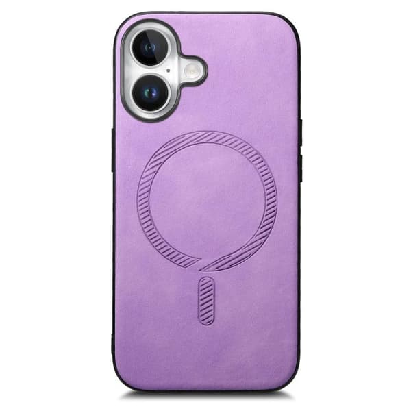 iPhone 17 Skal - Solid Färg Retro Magsafe PU Purpur