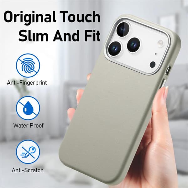 iPhone 18 Pro Max / iPhone 17 Pro Max Skal med elektropläterade metallknappar och MagSafe Vit