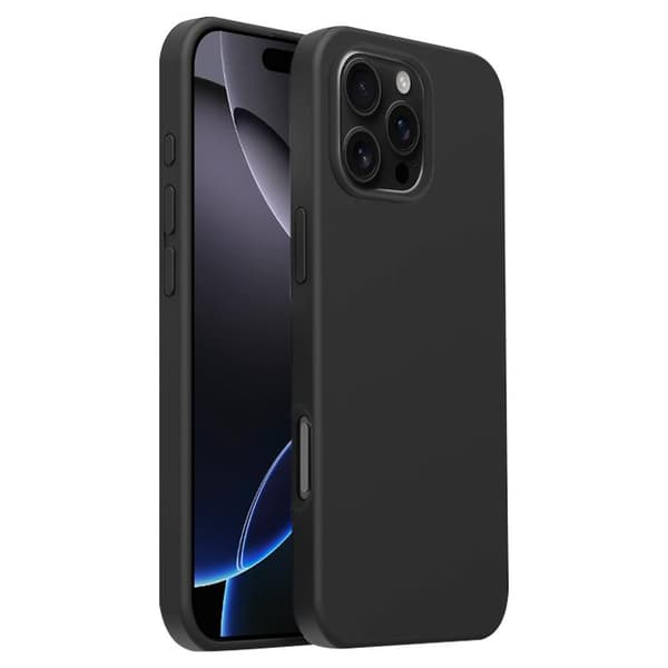 iPhone 16 Pro Burom Cloud Sensing Ultra-tunn Flytande Silikon Full Coverage Skal Jazz Black