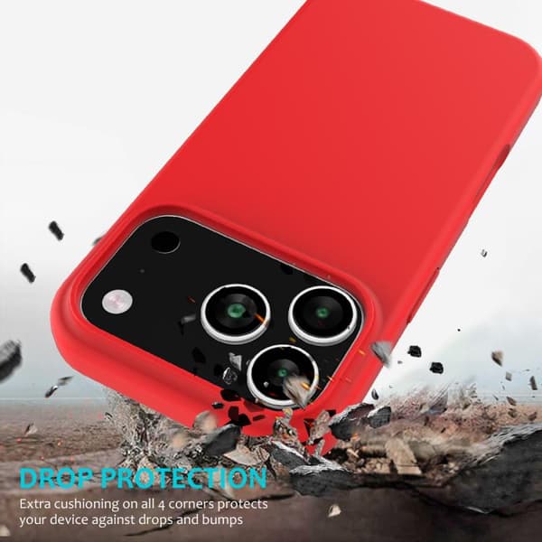iPhone 18 Pro Max / iPhone 17 Pro Max Solid Color Skal Röd