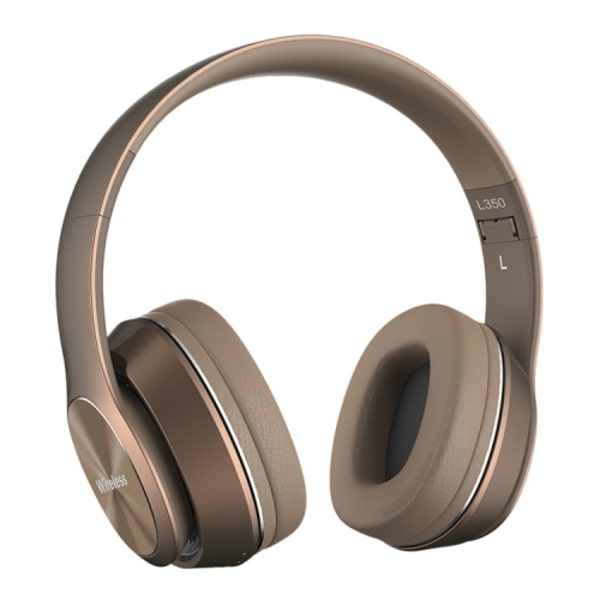 L350 hopfällbara trådlösa sportstereo Bluetooth-headset, stödjer IOS-strömvisning och HD-samtal och FM och TF-kort och 3,5 mm AUX Brun